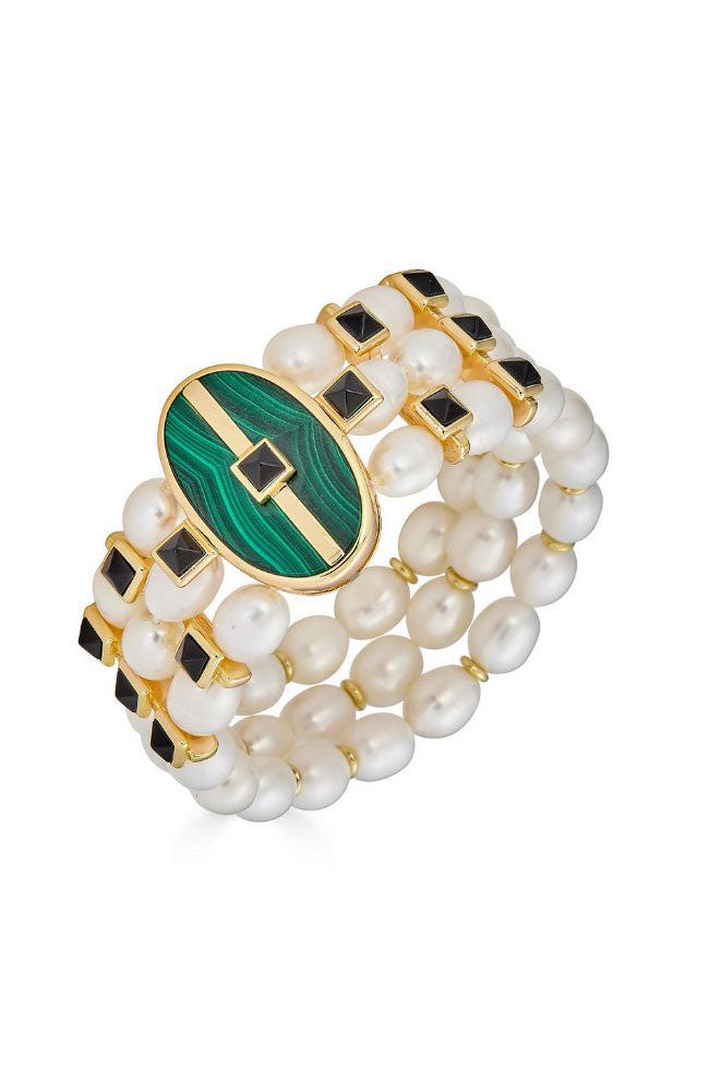 Inspire Pearl Bracelet Malachite