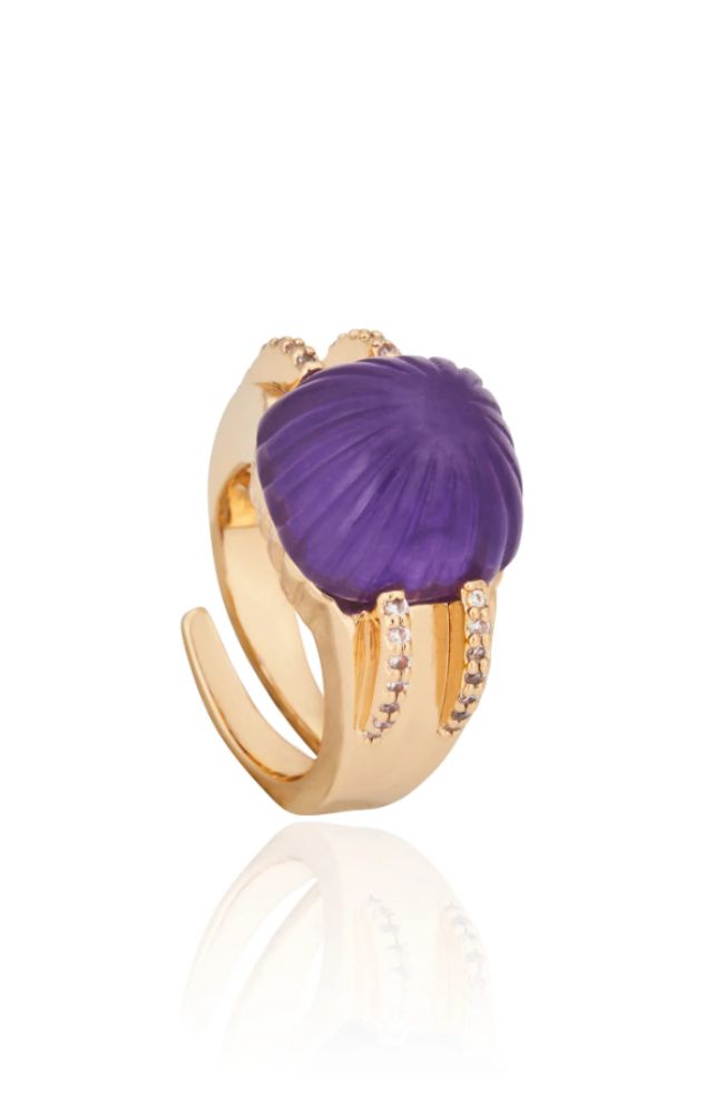 Duomo Drop Ring Amethyst