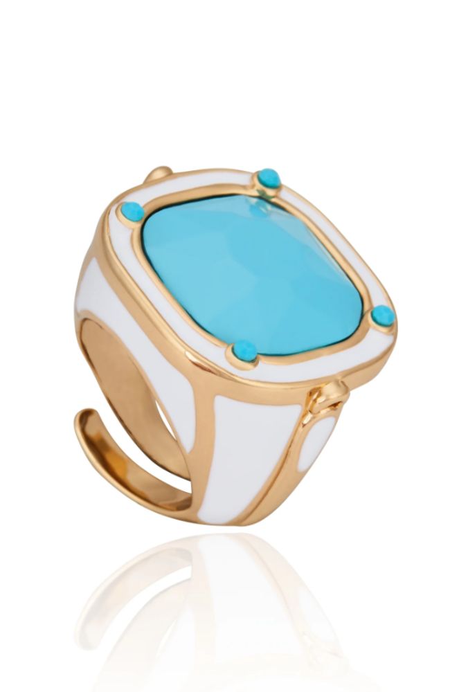 Basilica Ring Turquoise White