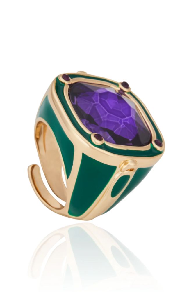 Basilica Ring Amethyst Green