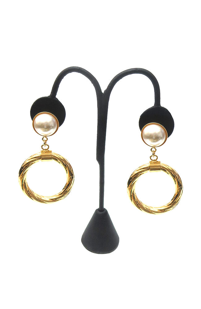 Dora Earring Pearl Gold