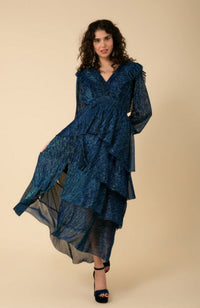 Lyna Tiered Crinkle Dress