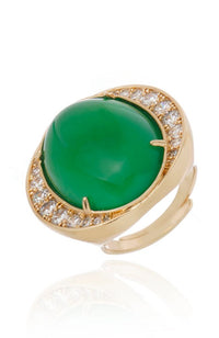 Splendore Ring Green Agate