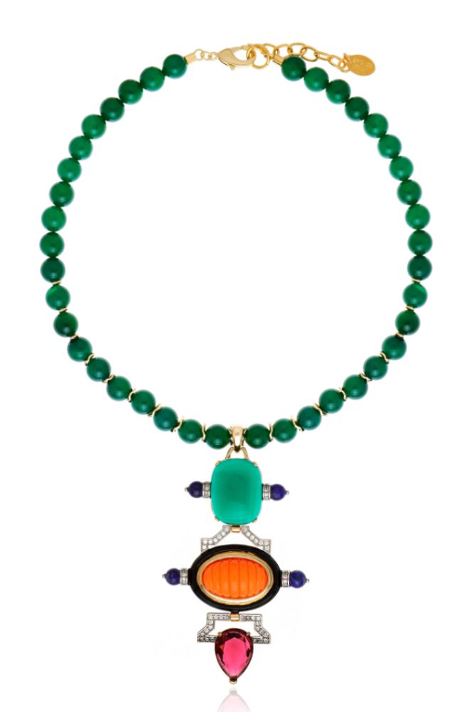 Tesoro Necklace Green Org