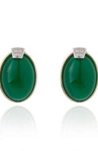 Splendore Earrings Green Agate