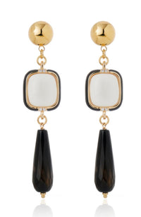Incanto Earrings Black White Gold