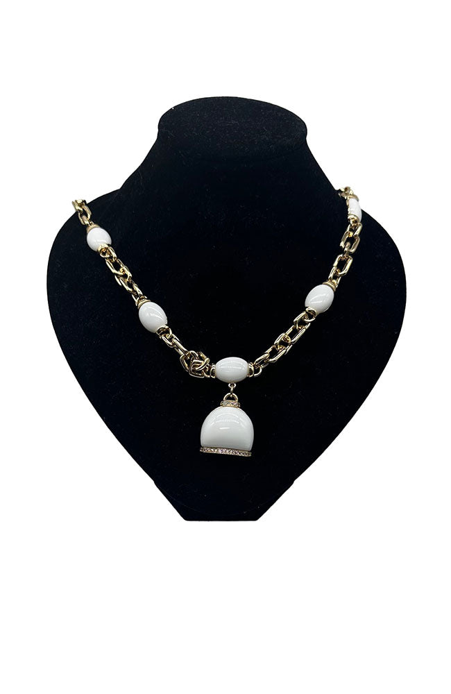 Capri Necklace White Agate