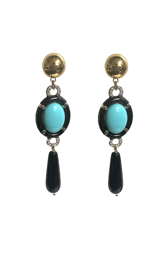 Fascino Drop Earring Turquoise Black