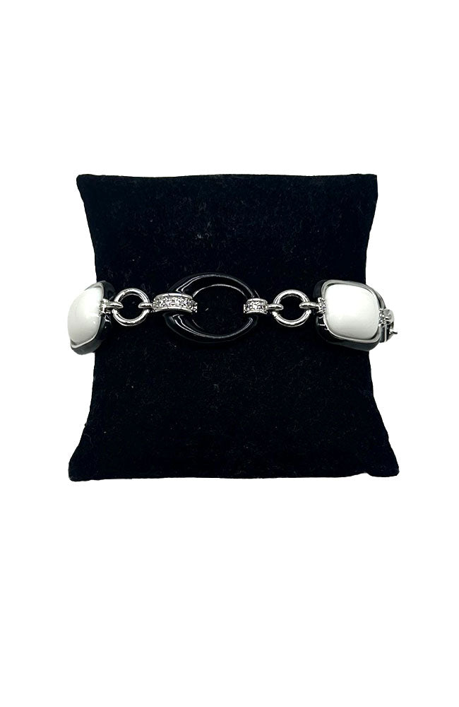 Incanto Bracelet Black White Silver