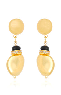Volutta Earrings Black Gold