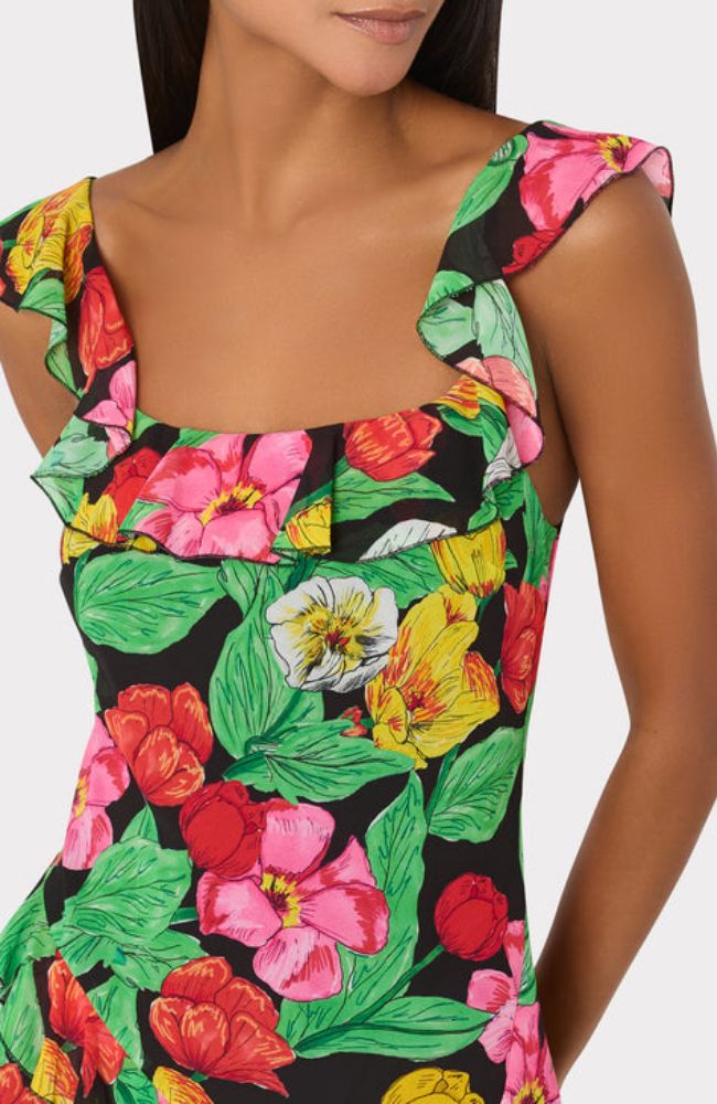 Tulip Rosette Ruffle Maxi