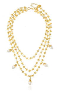 Intra Necklace Gold Pearl