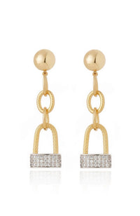 Meina Earrings Gold CZ