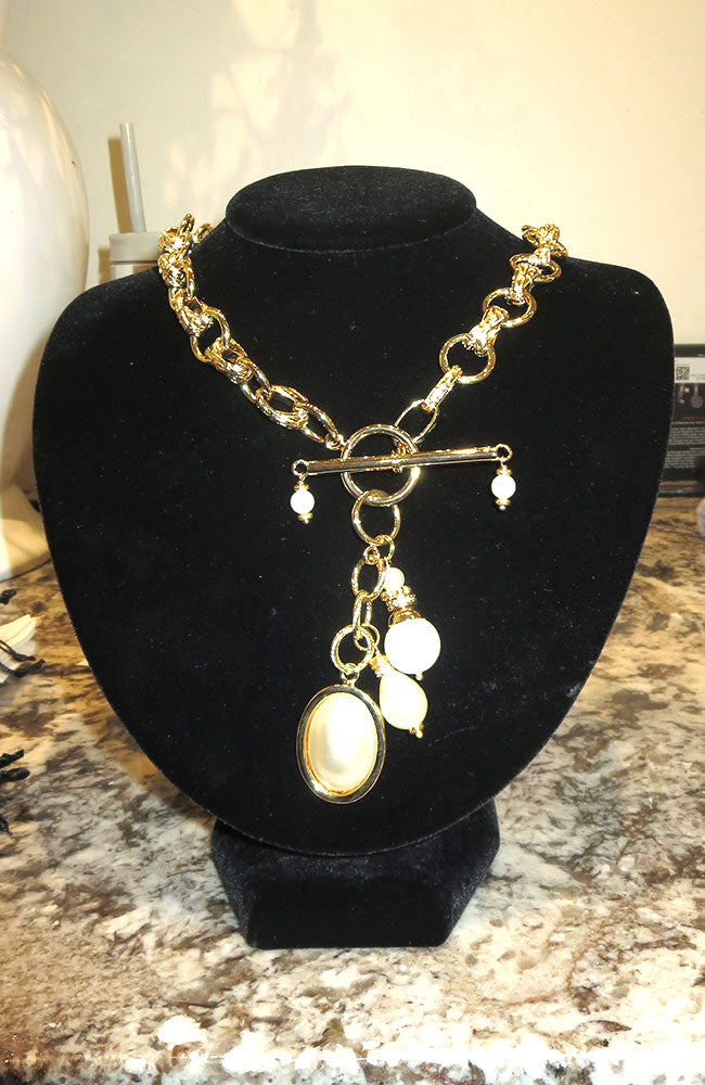 Sirena Necklace Gold Pearl