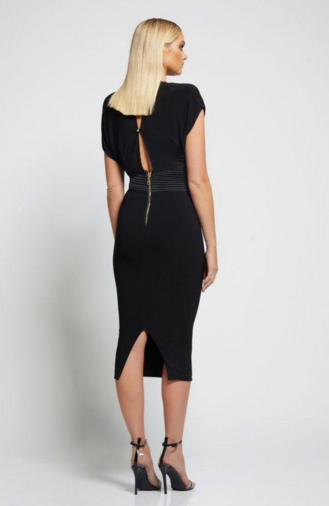 bond midi dress zhivago Zhivago Bond Satin Midi Dress In Papaya