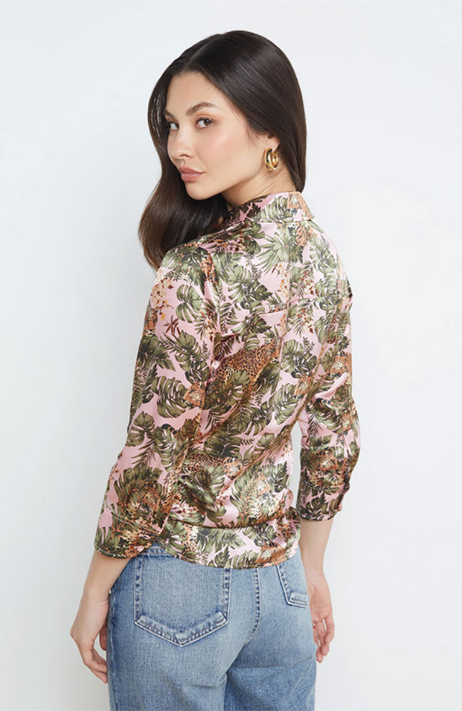 Dani Blousein Lt Pink Leopard