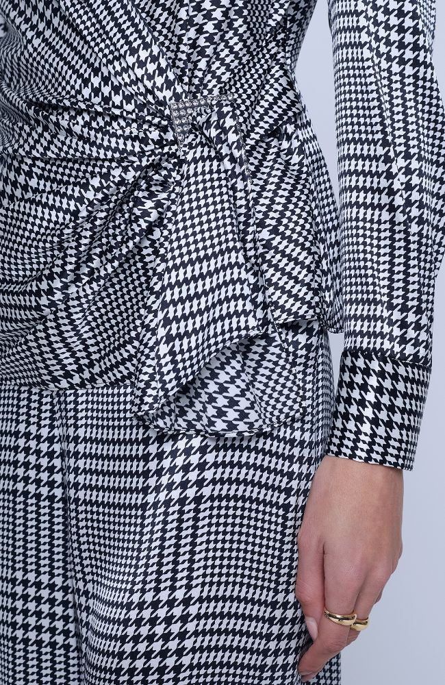 Benson Wrap Blouse with Buckle