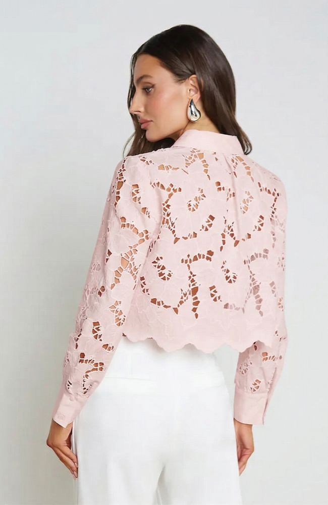Seychelle Cropped Buttondown Pale Pink