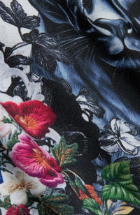 Fawn Scarf Back 3/4 Slv Blouse