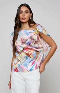 Driselle Scarf Top Lt Pink