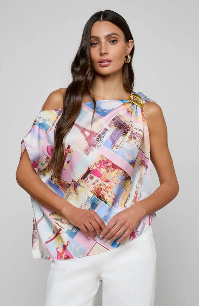 Driselle Scarf Top Lt Pink