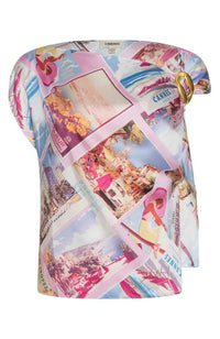 Driselle Scarf Top Lt Pink