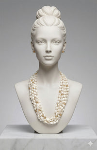 Mul Strand Diam Wh Sapphire Necklace