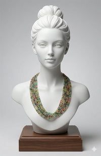 Mul Strand Gr,Pink,Yel,Turq Necklace