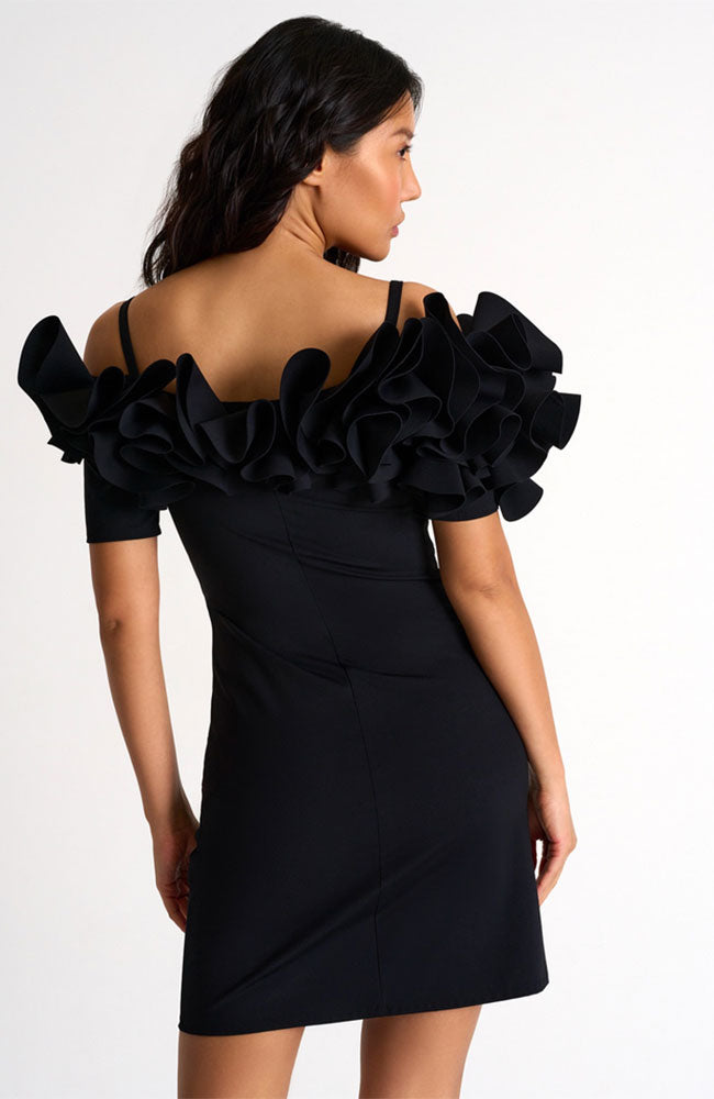 Rose Dress in Caviar