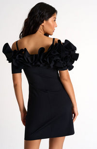 Rose Dress in Caviar