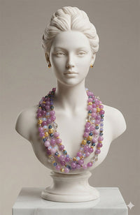 4 Strand Lavender Jade Necklace