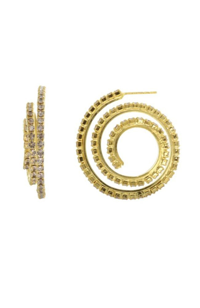 Gold Triple Curl Hoops