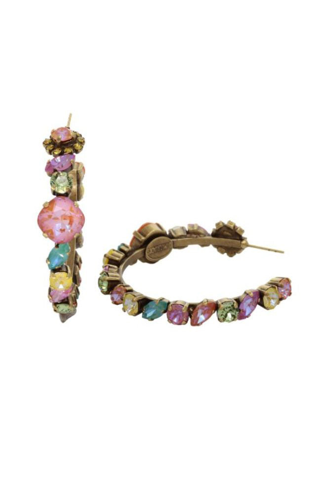 Pastel Stones Hoops