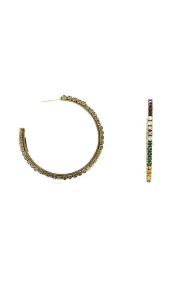 Rainbow Gem Hoops
