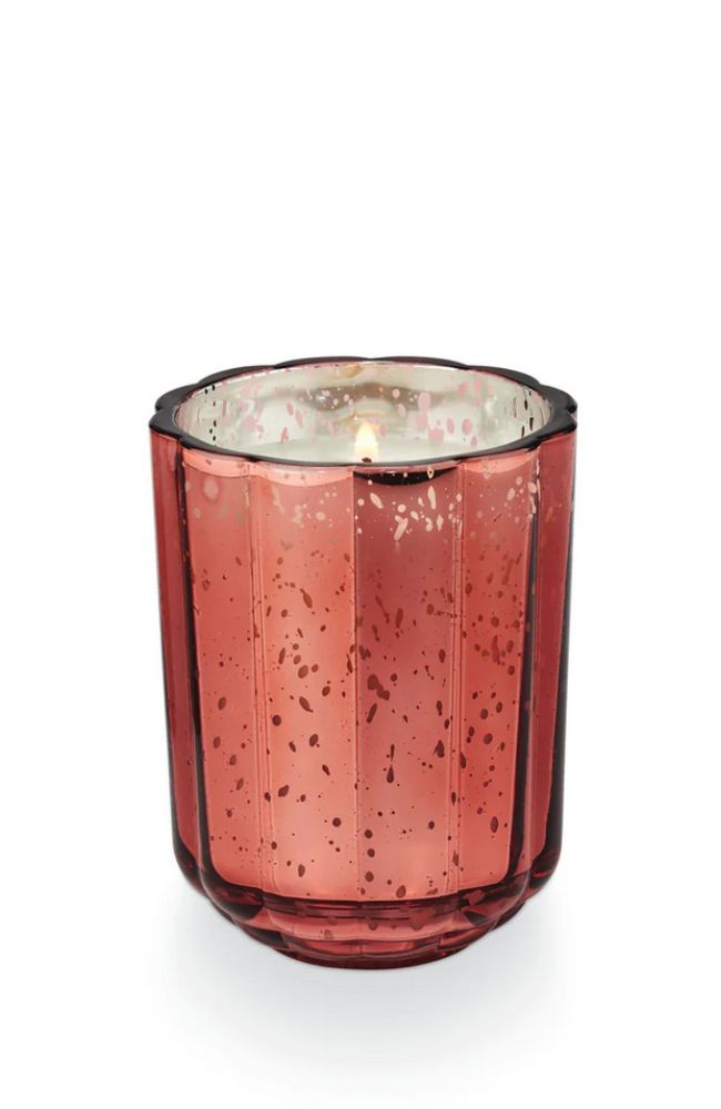 Pink Pepper Fruit Flourish Glass Candle
