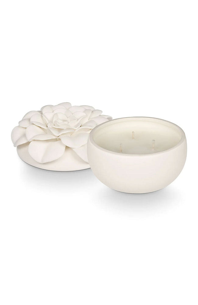 Citrus Crush Ceramic Flower Candle