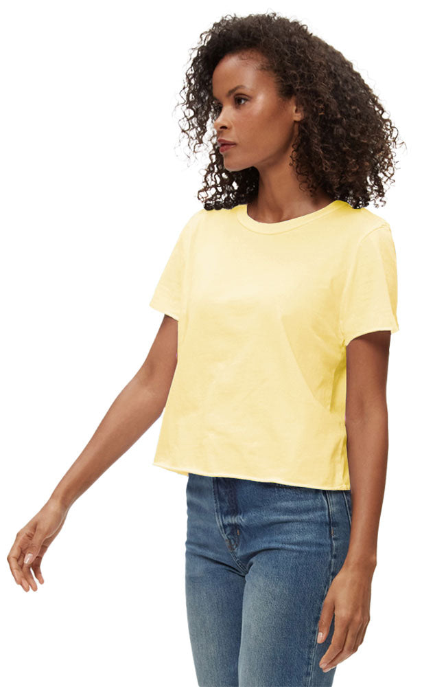 Jackie Raw Edge Crew Neck Tee – shoprodeodrive