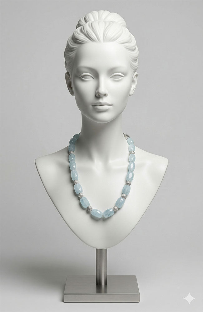 Single Strand Aquamarine Necklace