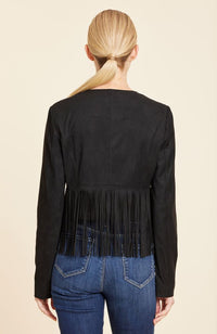 Faux Suede Fringe Jacket
