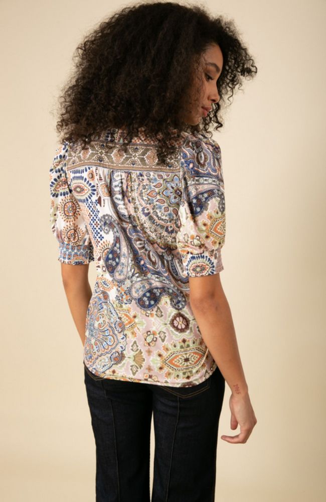 Frances SS V Neck Top