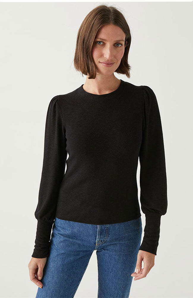 Fonda Puff Sleeve Top with Back Snaps
