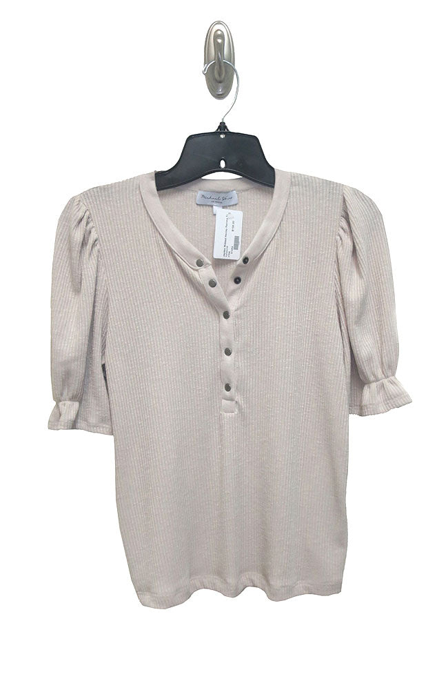 Jayden Ribbed Henley Femme Top