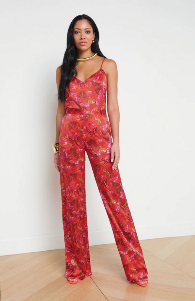 Jane Spaghetti Strap Top in Butterfly Petal