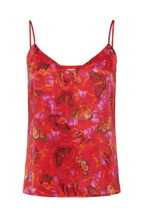 Jane Spaghetti Strap Top in Butterfly Petal