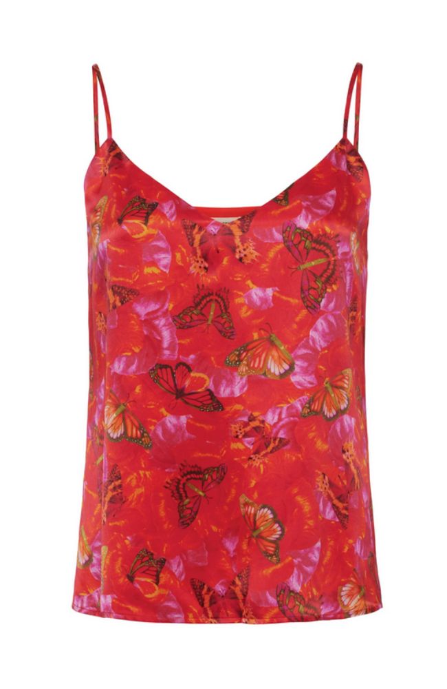Jane Spaghetti Strap Top in Butterfly Petal