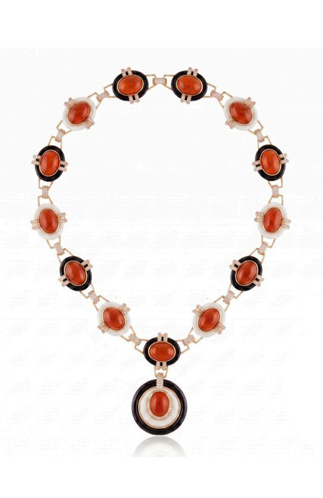 Machu Picchu Necklace Coral