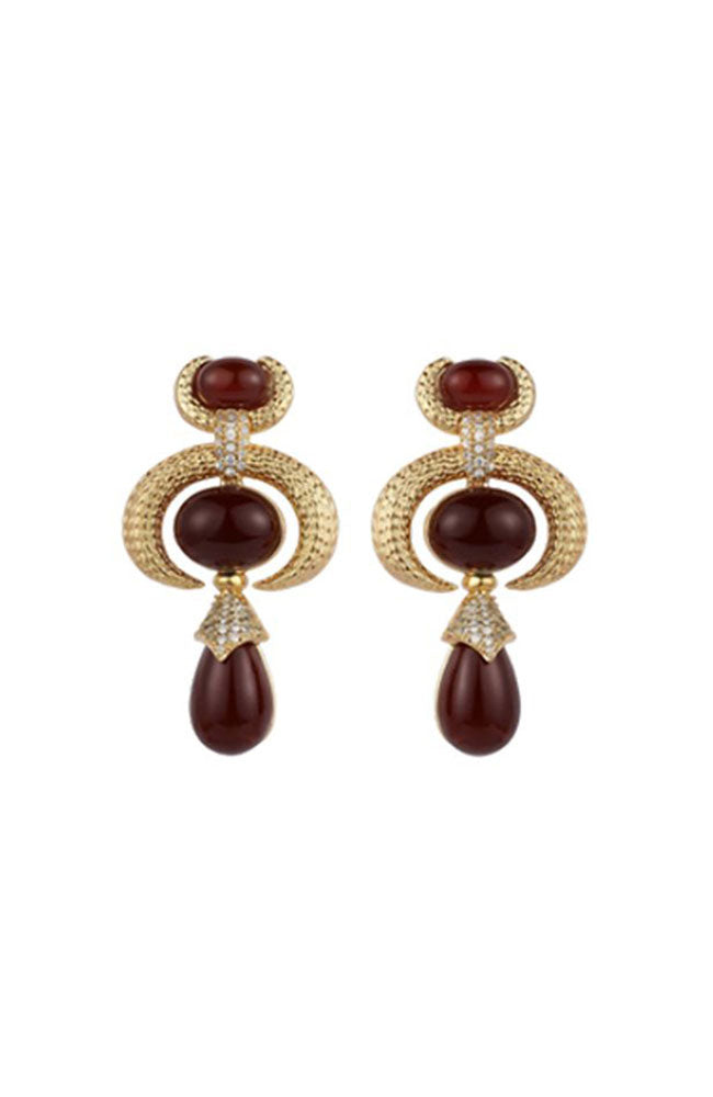 Sacred Valley Earrings Burgandy
