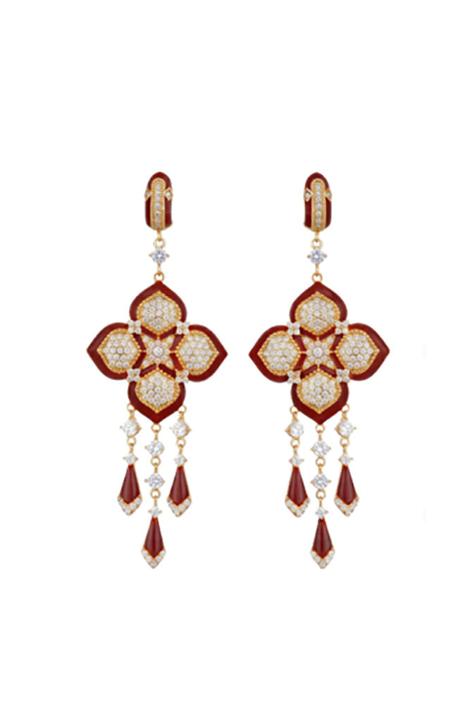 Cuzco Earrings Burgundy