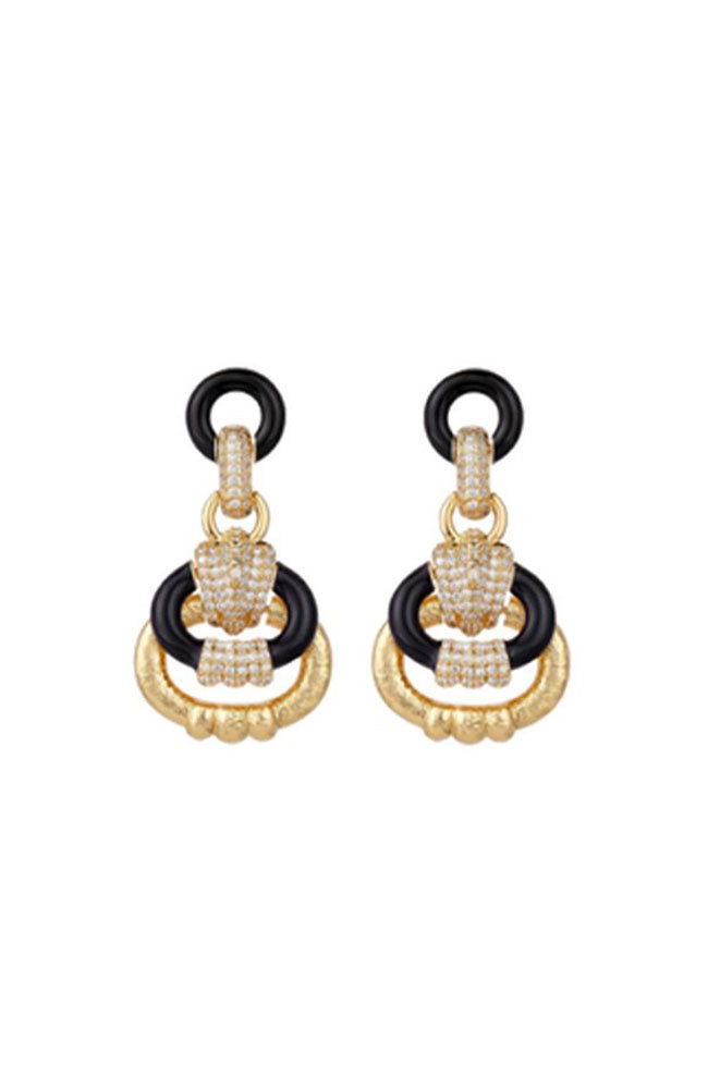 Sun's Path Earring Black