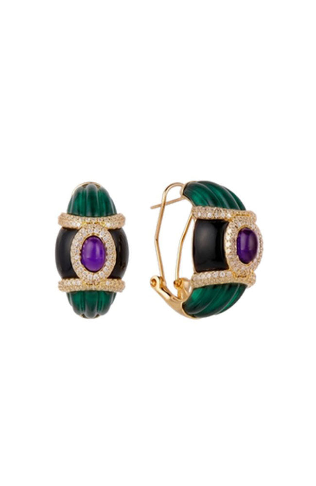 Condor Earrings Green Blue